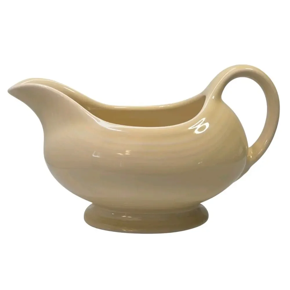 Yellow Fiestaware Gravy Boat Homer Laughlin HLC USA Art Deco - Vintage